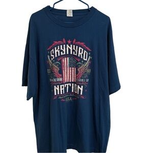 Alstyle Skynyrd Nation 2XL 2018 Patriotic Southern Rock USA Band Tee